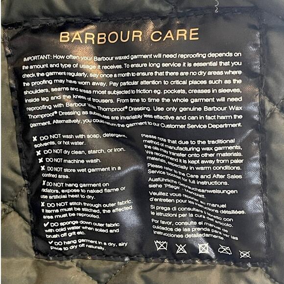 Barbour Ben Fogle Greendale Wax Jacket Sage XXL | Quilted Liner | Men’s XXL - Picture 10 of 13